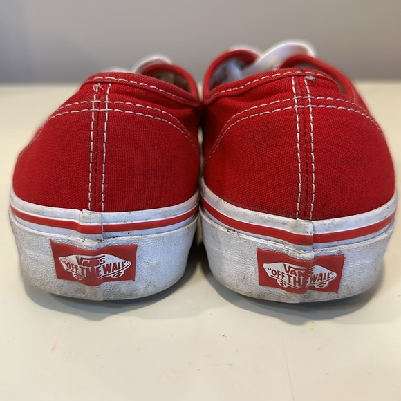 Red Canvas Vans - Picture 2 of 7
